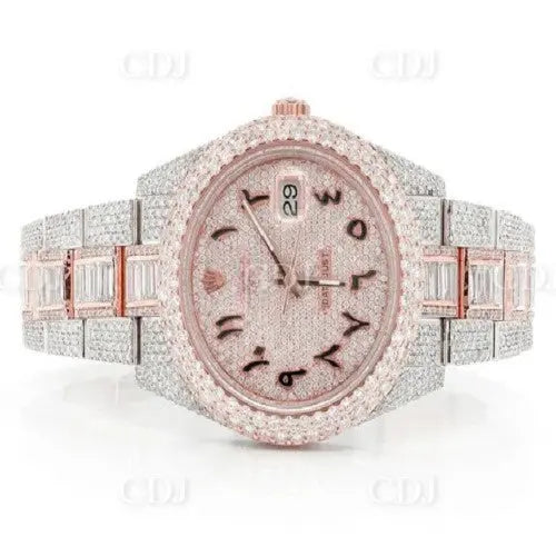 41MM Rose White Hip Hop Rolex Classic Diamond Watch customdiamjewel