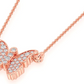 Butterfly Emoji Iced Out daily wear Girls Necklace  customdiamjewel   