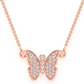Butterfly Emoji Iced Out daily wear Girls Necklace  customdiamjewel   