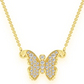 Butterfly Emoji Iced Out daily wear Girls Necklace  customdiamjewel   
