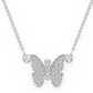 Butterfly Emoji Iced Out daily wear Girls Necklace  customdiamjewel   