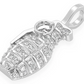 Diamond Grenade White Gold Iced Out Pendant customdiamjewel