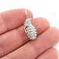 Diamond Grenade White Gold Iced Out Pendant customdiamjewel