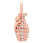 Diamond Grenade White Gold Iced Out Pendant customdiamjewel