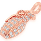 Diamond Grenade White Gold Iced Out Pendant customdiamjewel
