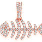0.33CTW Bare Bone Fish Diamond Pendant  customdiamjewel   
