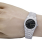 Black Dial Stainless Steel AP Diamond Watch (12.5 CTW)