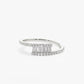 0.30CTW Cross Over Baguette Lab grown Diamond Wedding Band  customdiamjewel 10KT White Gold VVS-EF