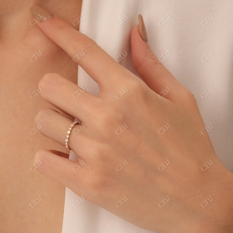 0.18CTW Dainty Lab Grown Diamond Wedding Band  customdiamjewel   