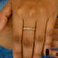 0.06CTW CVD Diamond Baguette Cuban Link Stacking Ring  customdiamjewel   
