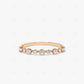 0.18CTW Dainty Lab Grown Diamond Wedding Band  customdiamjewel 10KT Rose Gold VVS-EF