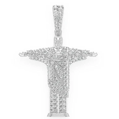 1.10CTW Christ The Redeemer Diamond Pendant  customdiamjewel   