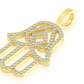 Antique 1.00CTW Hamsa Silhouette Pendant  customdiamjewel   