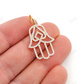 Antique 1.00CTW Hamsa Silhouette Pendant  customdiamjewel   