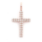 0.80CTW Two Row Cross Pendant  customdiamjewel   