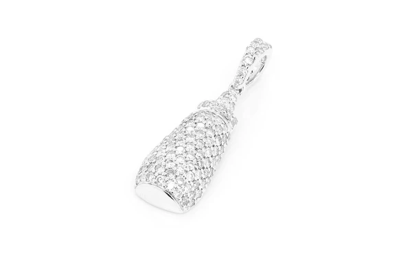 0.90CTW Round Diamond Mustard Bottle Pendant  customdiamjewel   