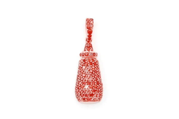 0.90CTW Round Diamond Mustard Bottle Pendant  customdiamjewel   