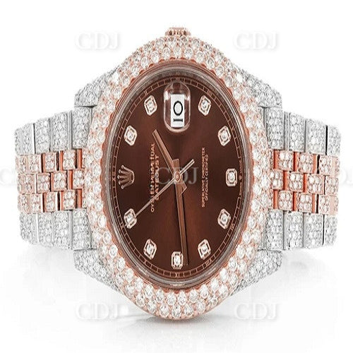 Rolex Two Tone Full Diamond Men's Watch (16.33CTW)  customdiamjewel   