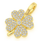 0.35CTW Cluster Four Leaf Clover Pendant  customdiamjewel   