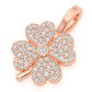 0.35CTW Cluster Four Leaf Clover Pendant  customdiamjewel   