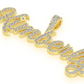 1.30CTW Custom Cursive Script Letter Nameplate Pendant  customdiamjewel   