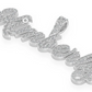 1.30CTW Custom Cursive Script Letter Nameplate Pendant  customdiamjewel   