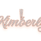 1.30CTW Custom Cursive Script Letter Nameplate Pendant  customdiamjewel   