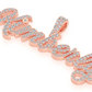 1.30CTW Custom Cursive Script Letter Nameplate Pendant  customdiamjewel   