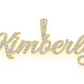 1.30CTW Custom Cursive Script Letter Nameplate Pendant  customdiamjewel   