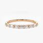 0.27CTW Baguette Cut Natural Diamond Half Eternity Band  customdiamjewel 10KT Rose Gold VVS-EF