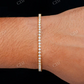14K Gold Plated Diamond Prong Set Tennis Bracelet  customdiamjewel   