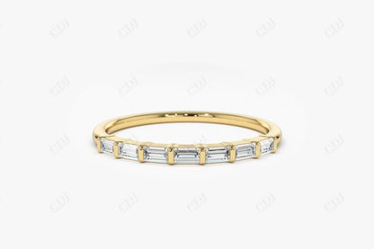 0.27CTW Baguette Lab Grown Diamond Women's Wedding Band  customdiamjewel 10KT Yellow Gold VVS-EF