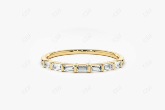 0.27CTW Baguette Lab Grown Diamond Women's Wedding Band  customdiamjewel 10KT Yellow Gold VVS-EF
