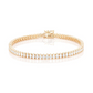 14K Gold Plated Diamond Prong Set Tennis Bracelet  customdiamjewel   