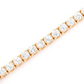 14K Gold Plated Diamond Prong Set Tennis Bracelet  customdiamjewel   