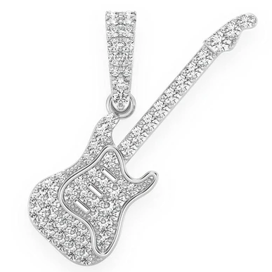 0.33CTW Electric Guitar Diamond Pendant  customdiamjewel   