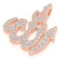 0.66CTW Diamond Arabic Allah Pendant  customdiamjewel   