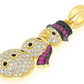 1.00CTW Diamond Mini Snowman Pendant  customdiamjewel   