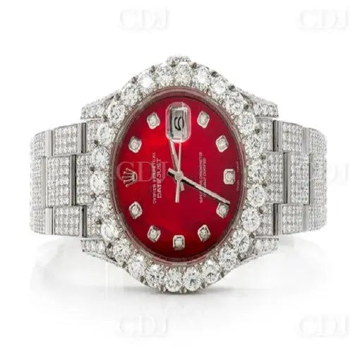 Men's High Quality Full White Big Diamond Bezel Rolex Watch (18.92CTW) customdiamjewel
