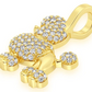 0.33CTW Cluster Diamond Poodle Pendant  customdiamjewel   