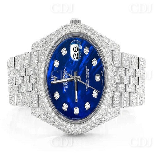 41MM Steel customize handmade Rolex diamond Watch (16.10CTW)