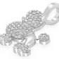 0.33CTW Cluster Diamond Poodle Pendant  customdiamjewel   