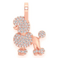0.33CTW Cluster Diamond Poodle Pendant  customdiamjewel   
