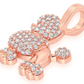 0.33CTW Cluster Diamond Poodle Pendant  customdiamjewel   
