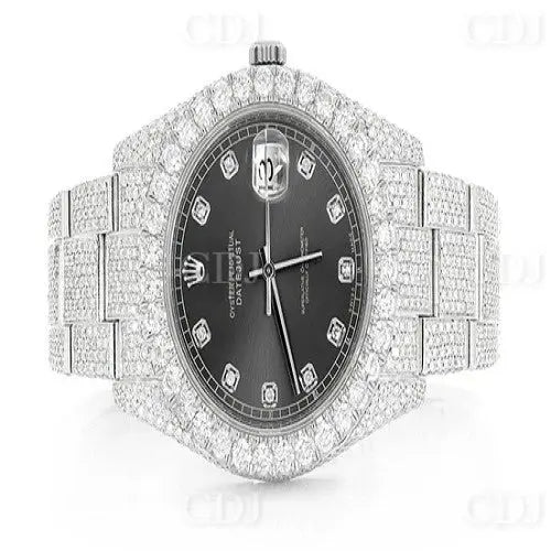 Full White Iced Out high quality Rolex Watch(18.46CTW) customdiamjewel