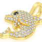 0.33CTW Diamond Dolphin Pendant  customdiamjewel   