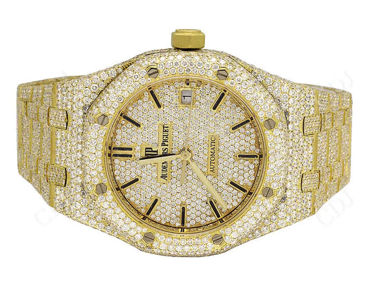 Fully Iced Out Studded Moissanite Wrist Watch customdiamjewel