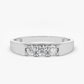 0.20CTW Minimalist Lab Grown Diamond 3 Stone Promise Wedding Band  customdiamjewel 10KT White Gold VVS-EF