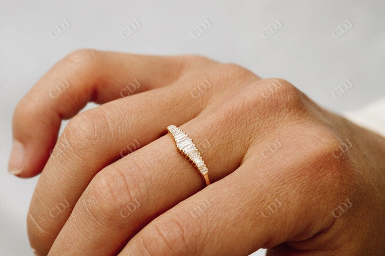 0.40CTW Baguette Cut Lab Grown Diamond Wedding Band  customdiamjewel   