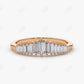 0.40CTW Baguette Cut Lab Grown Diamond Wedding Band  customdiamjewel 10KT Rose Gold VVS-EF